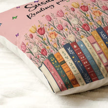 Load image into Gallery viewer, Personalized Floral Bookshelf Pillow Gift for Book Lovers
