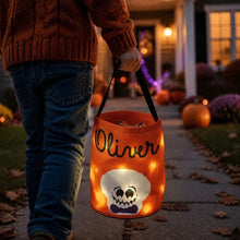Load image into Gallery viewer, Personalized LED Light Up Basket Cute Halloween Gift for Kids

