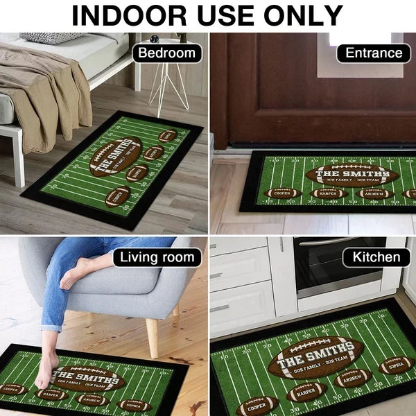 Personalized Doormat for Football Family Gift Custom Team Name