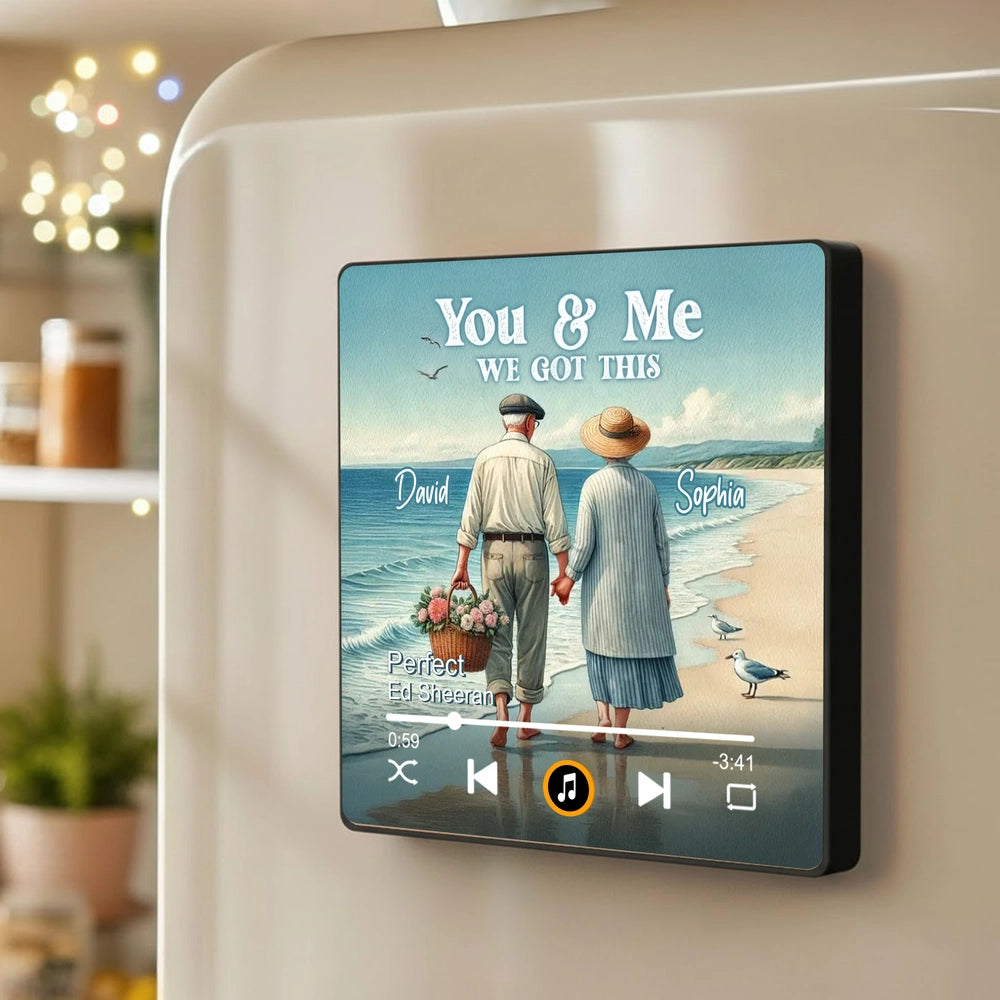 Personalized Music Plaque for Couples - Romantic Anniversary Gift Fridge Magnet MagicInPrints