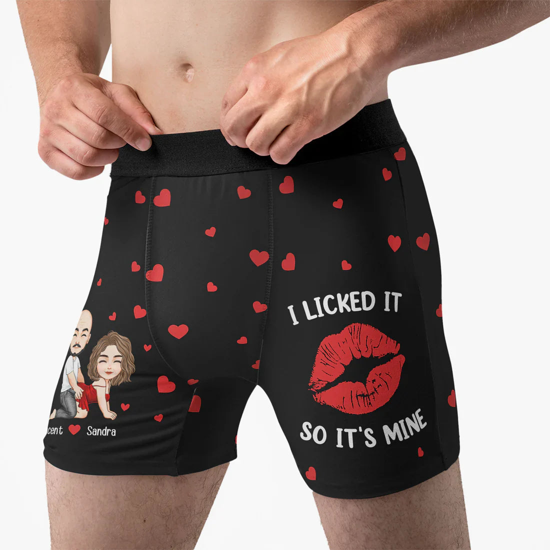 Personalized Men's Boxer Briefs Couples Gift - Romantic Valentine's Day Underwear MagicInPrints