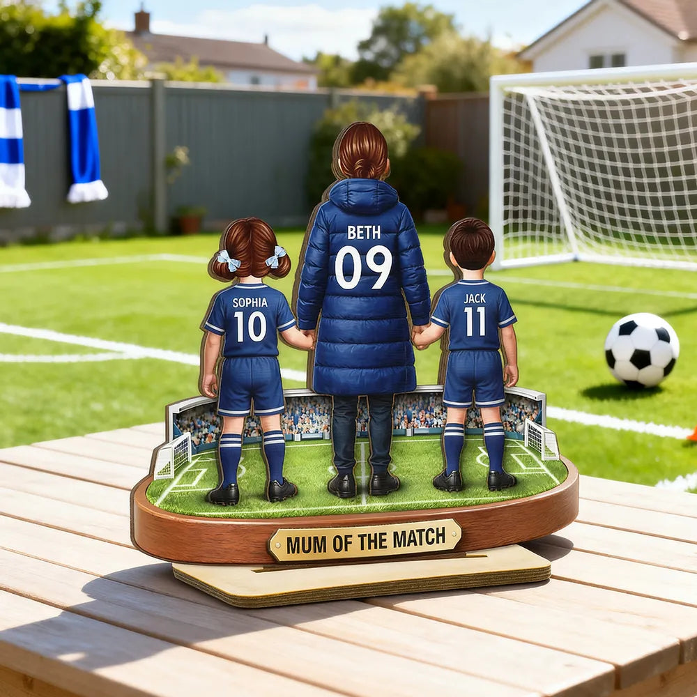 Personalized Soccer Family Figurine for Mom - Mother's Day Gift Plaque MagicInPrints