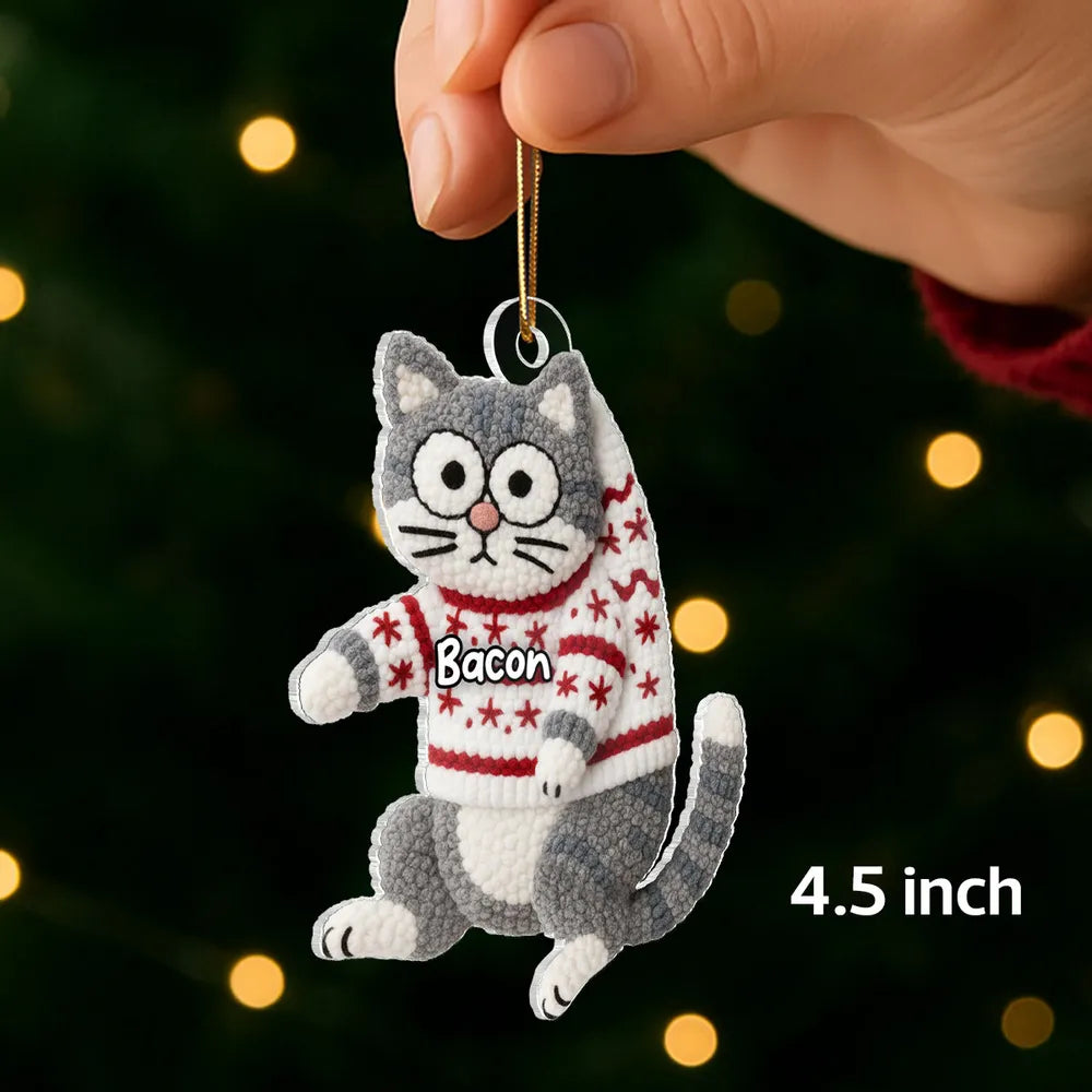Personalized Cat Christmas Ornament for Pet Lovers - Festive Holiday Decor Ornament MagicInPrints
