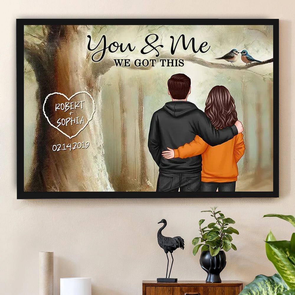 Personalized Couple Canvas Art for Couples - Romantic Anniversary Gift Poster or Canvas MagicInPrints
