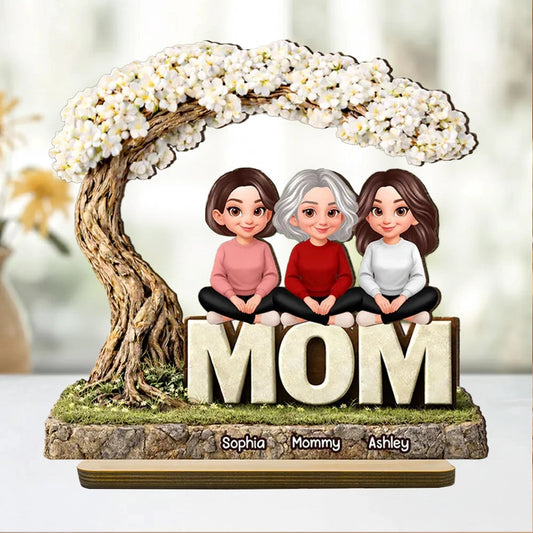 Personalized Family Tree Mom Figurine Gift - Mother's Day Keepsake Plaque MagicInPrints