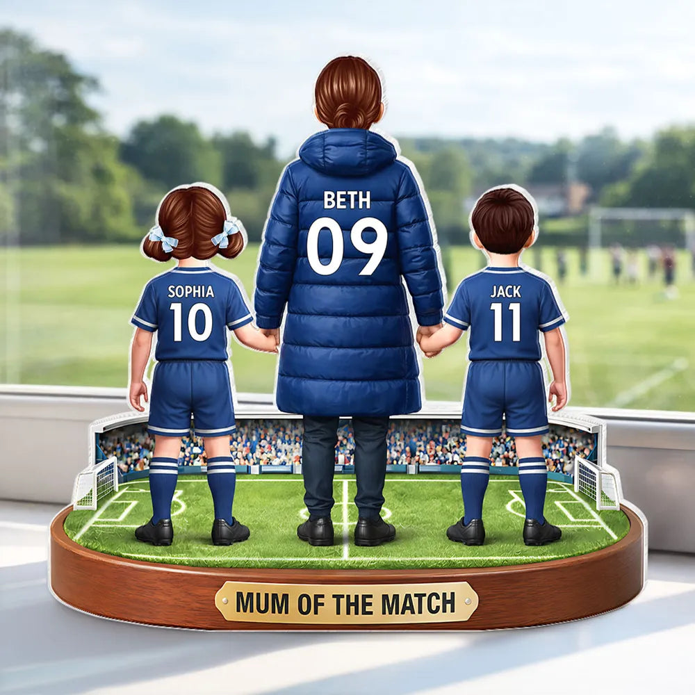 Personalized Soccer Family Figurine for Mom - Unique Mother's Day Gift Plaque MagicInPrints