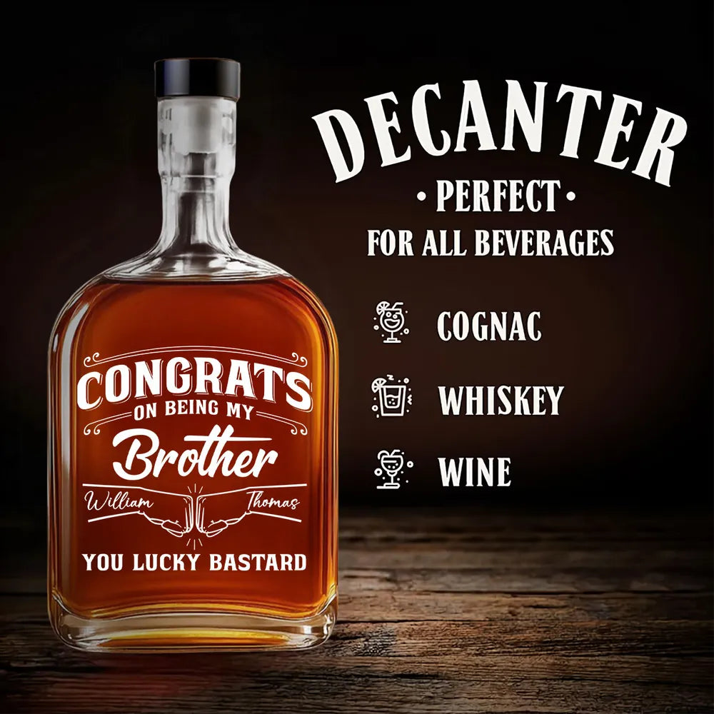 Personalized Whiskey Decanter for Brother - Funny Gift for Special Occasion Kitchen Supplies MagicInPrints