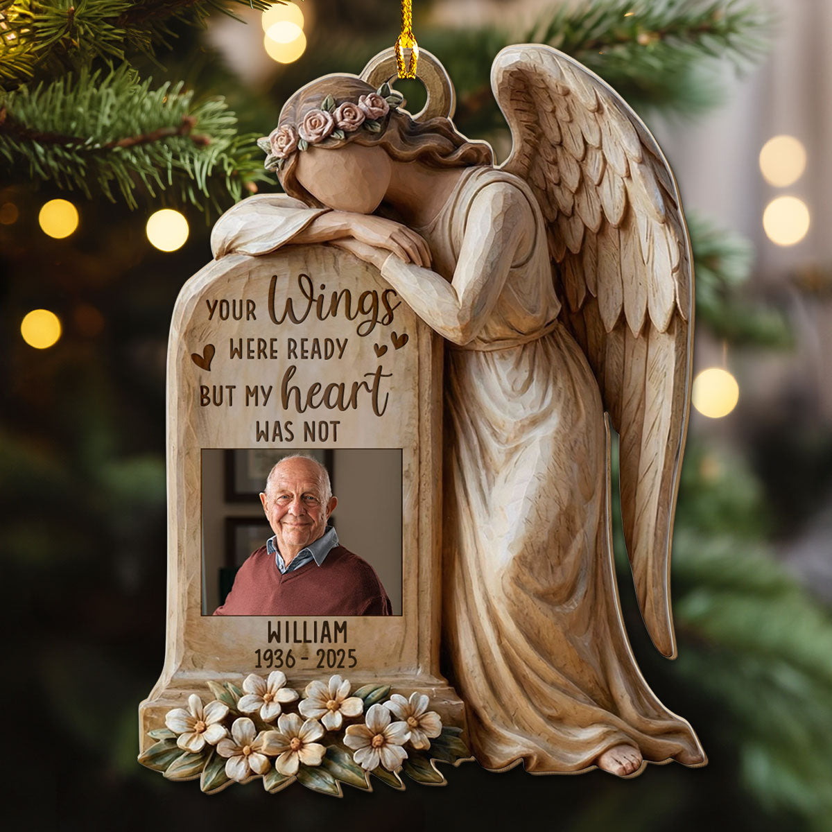 Personalized Memorial Angel Ornament for Loved Ones - Sentimental Keepsake Ornament MagicInPrints