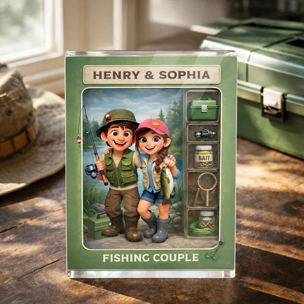 Personalized Fishing Couple Plaque for Couples - Perfect Gift for Fishing Enthusiasts Plaque MagicInPrints