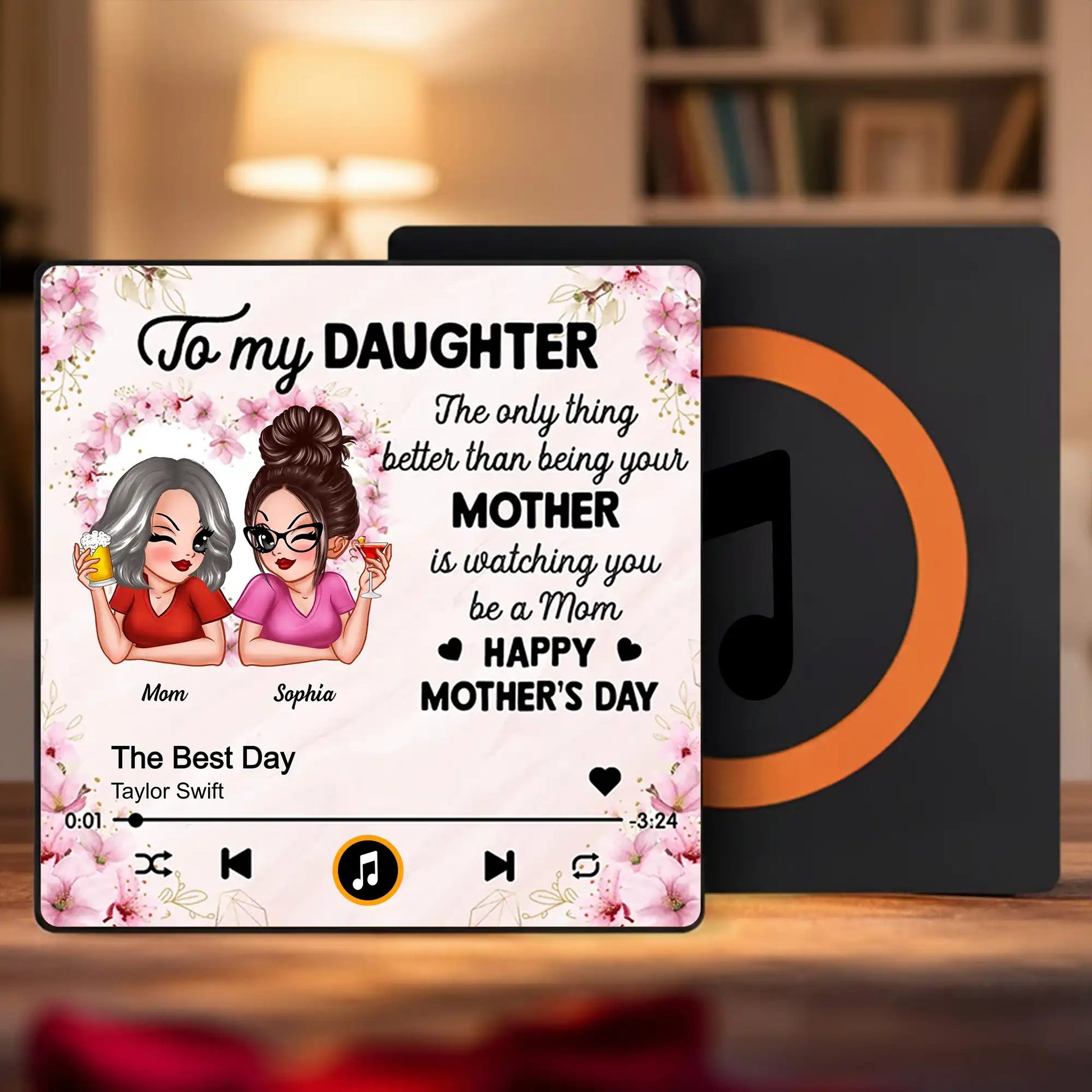Personalized Music Plaque for Daughter - Mother's Day Gift Fridge Magnet MagicInPrints