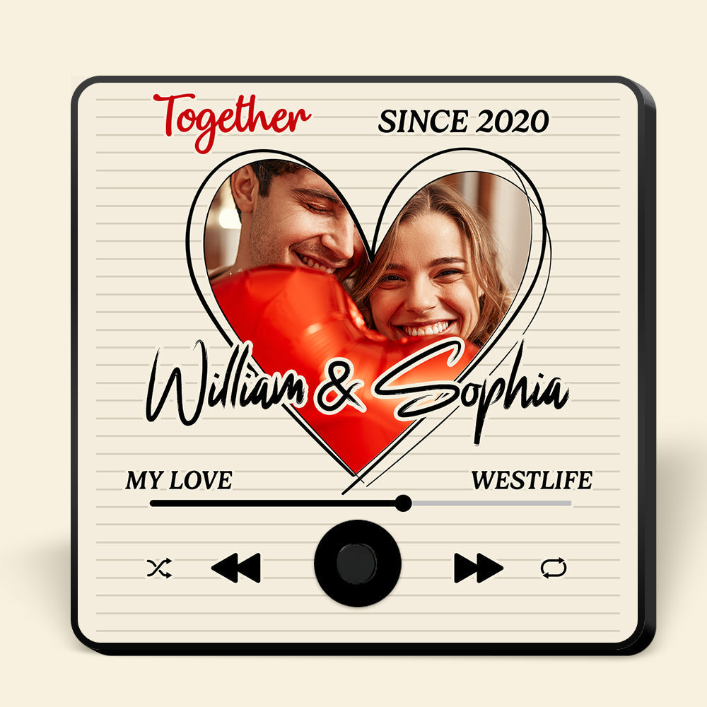 Custom Music Fridge Magnet for Couples – Perfect Personalized Valentine’s Day Gifts Fridge Magnet PopCulturePrints