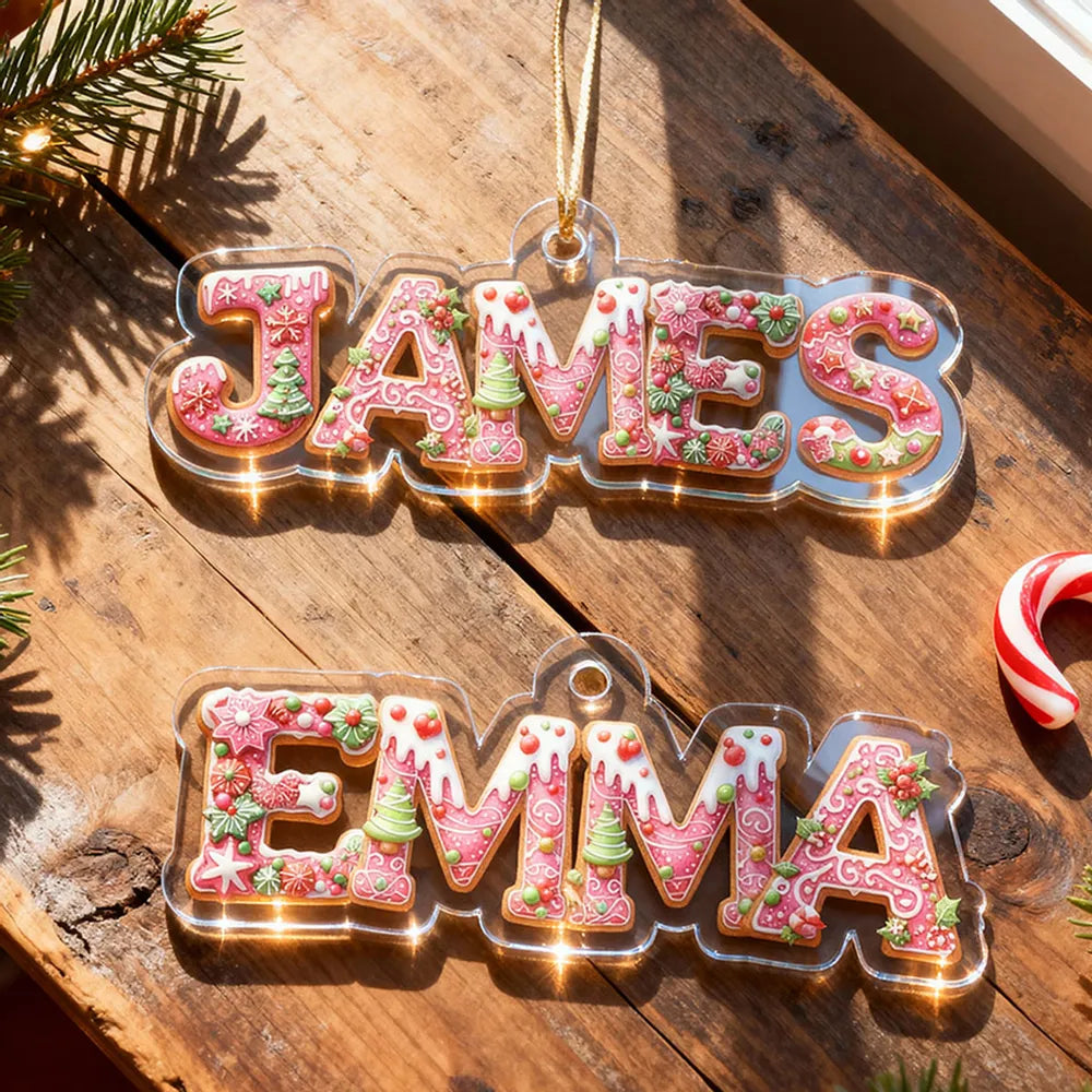 Personalized Christmas Name Ornaments for Kids - Festive Tree Decoration Ornament MagicInPrints