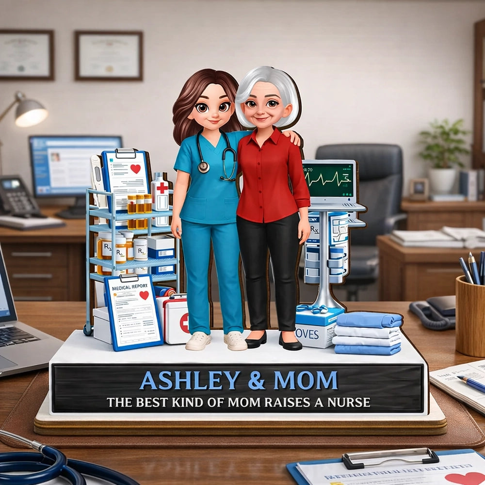Personalized Nurse Figurine for Mom - Celebrating Healthcare Heroes Plaque MagicInPrints