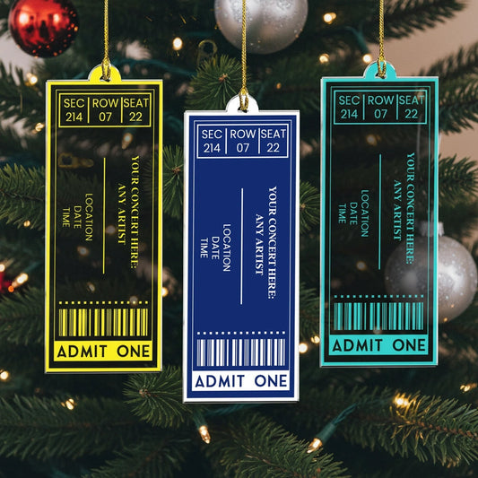 Custom Concert Ticket Ornament for Music Lovers - Christmas Tree Decoration Ornament MagicInPrints