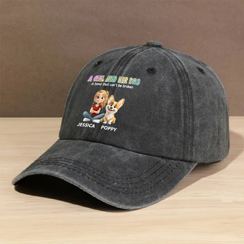 Custom Pet Lover Baseball Cap - Personalized with Cartoon Pets and Owner - Perfect Gift for Animal Lovers Hat MagicInPrints