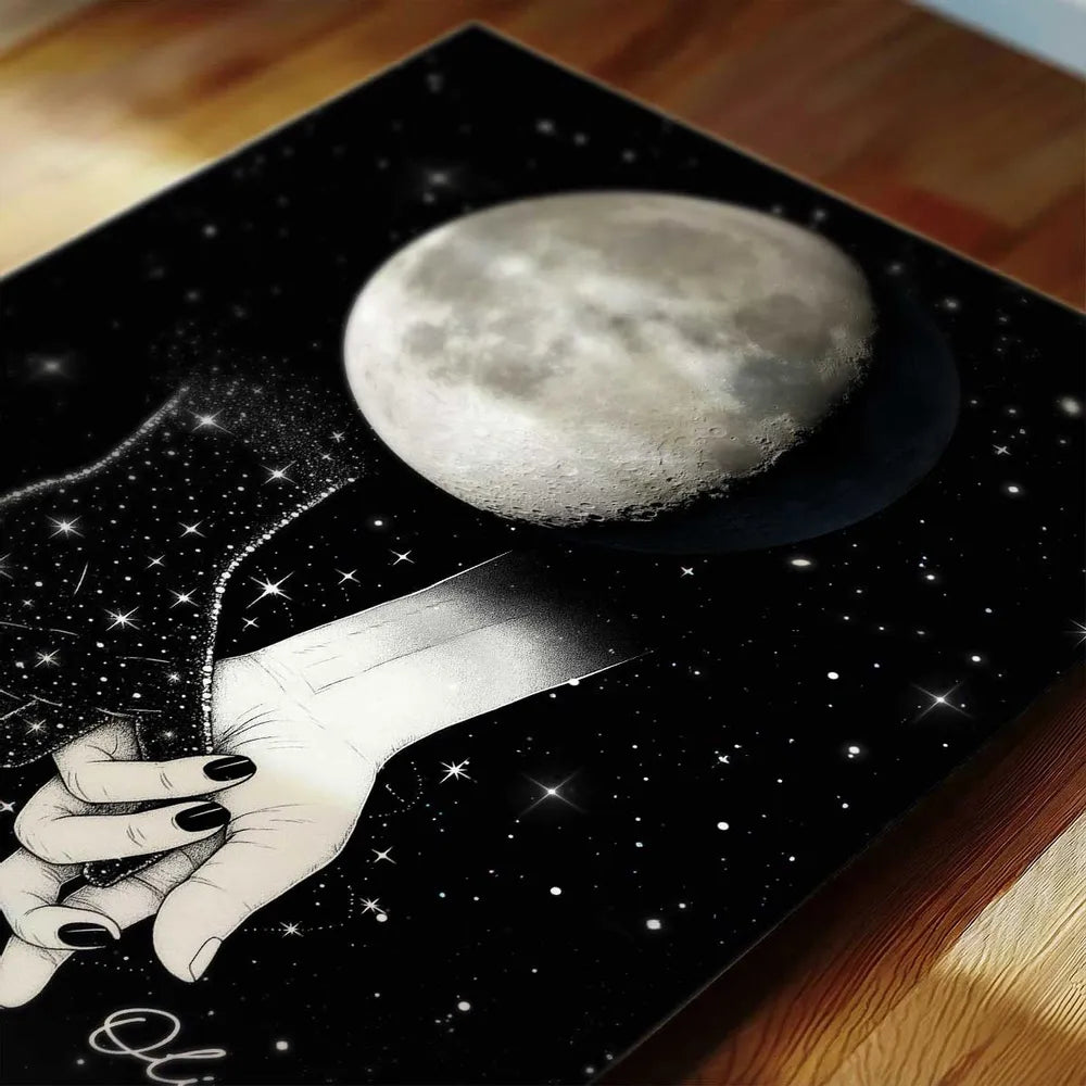 Personalized Romantic Wall Art for Couples - Moon and Stars Design Poster or Canvas MagicInPrints