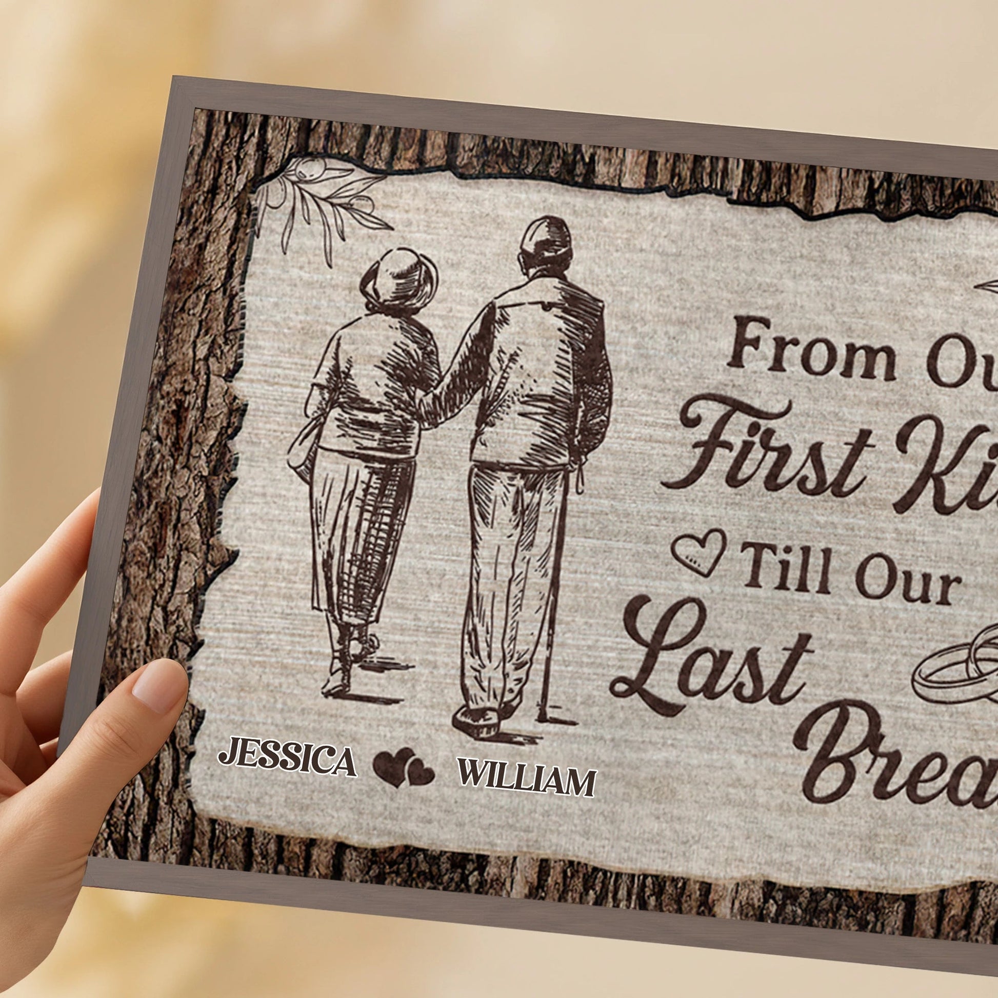 Personalized Wooden Anniversary Plaque for Couples - Sentimental Gift Poster or Canvas MagicInPrints