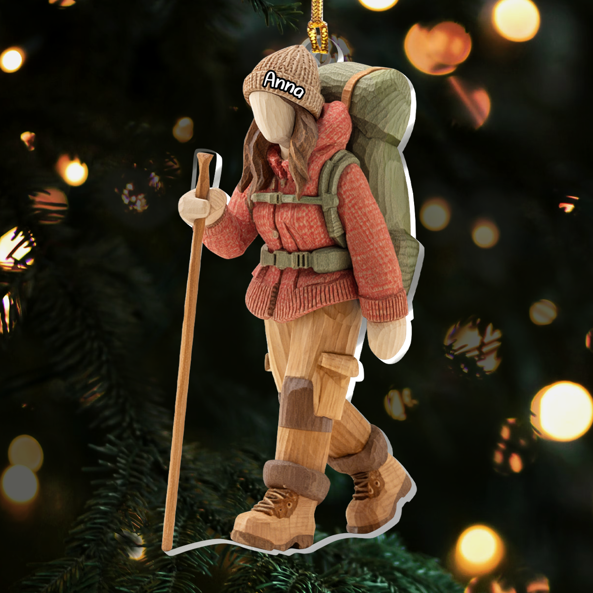 Personalized Hiking Ornament for Outdoor Enthusiasts - Christmas Decoration Ornament MagicInPrints
