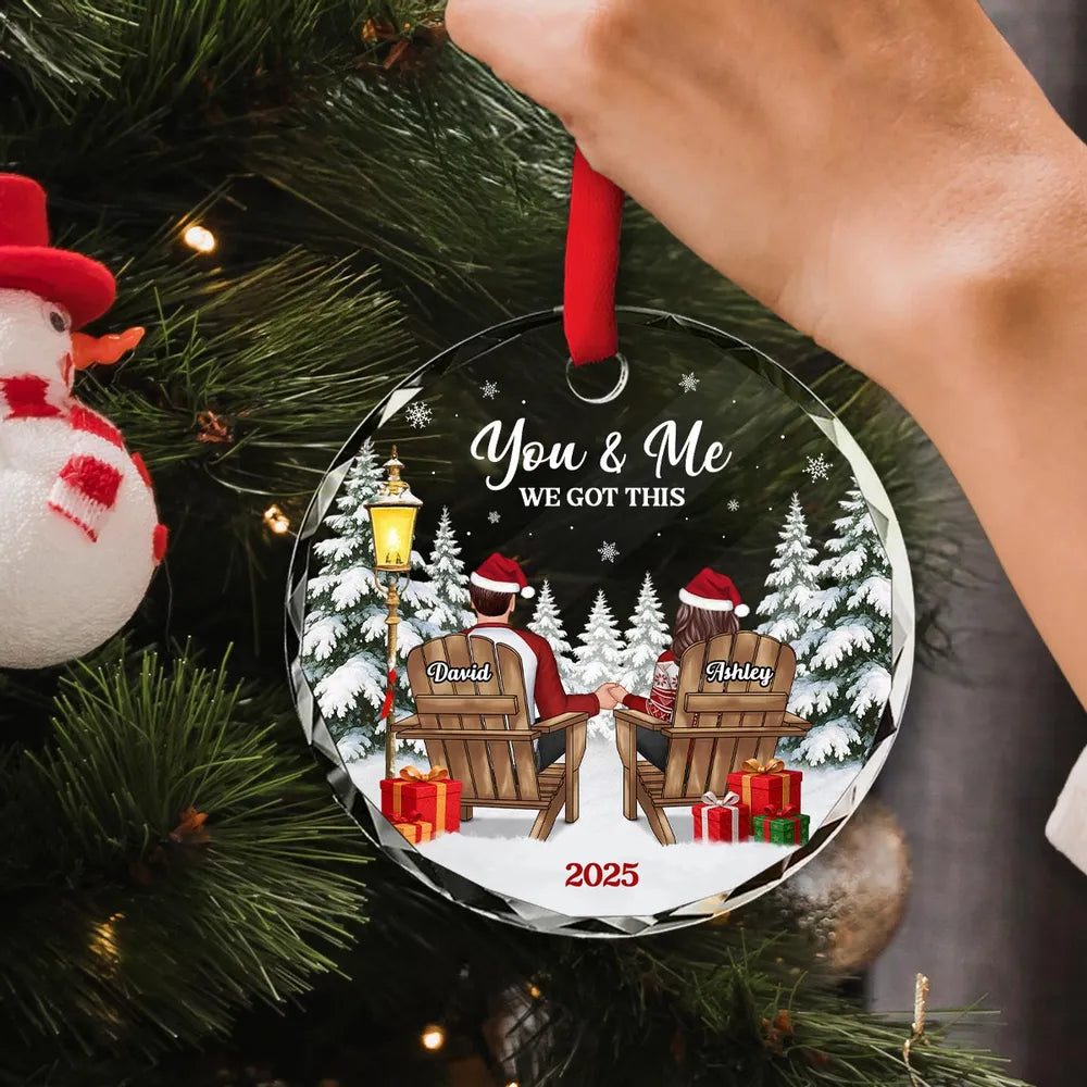 Personalized Couple Christmas Ornament - Romantic Holiday Keepsake 2025 Ornament MagicInPrints