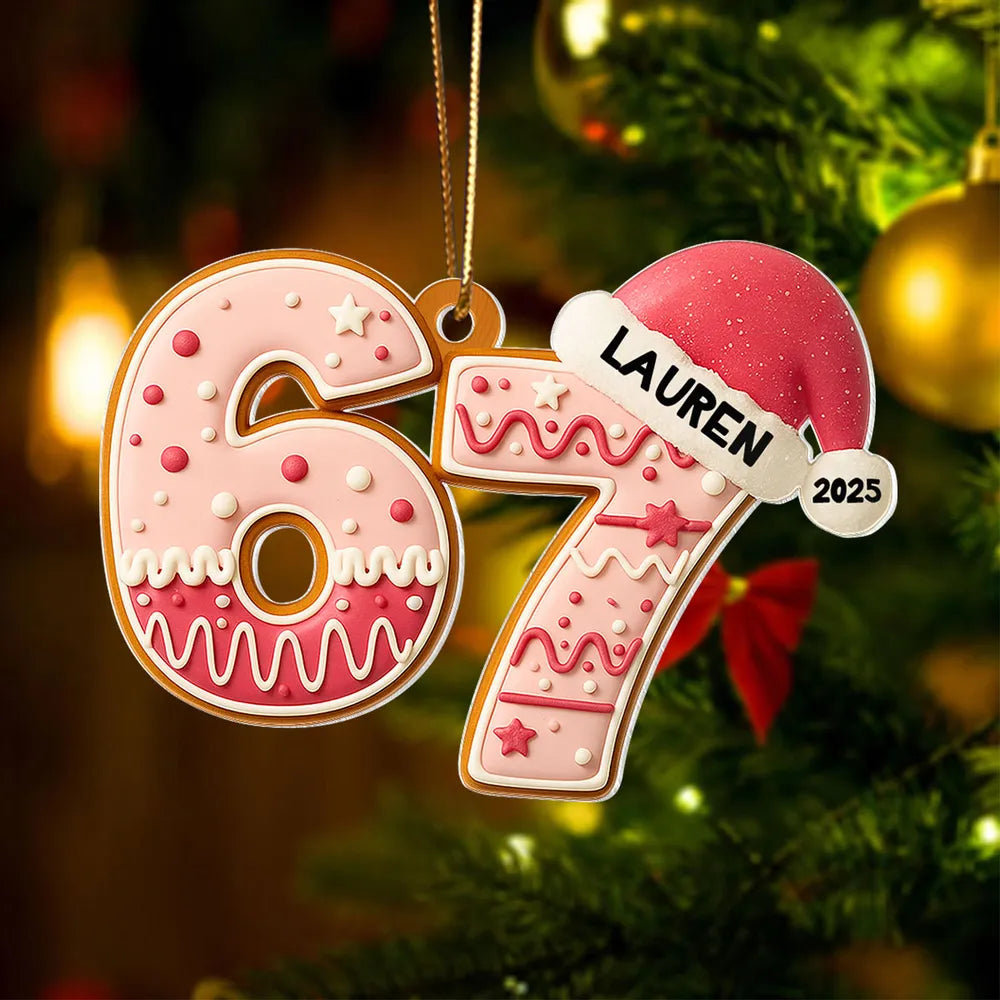 Personalized Christmas Ornament for Kids - Custom Name and Year Decoration Ornament MagicInPrints