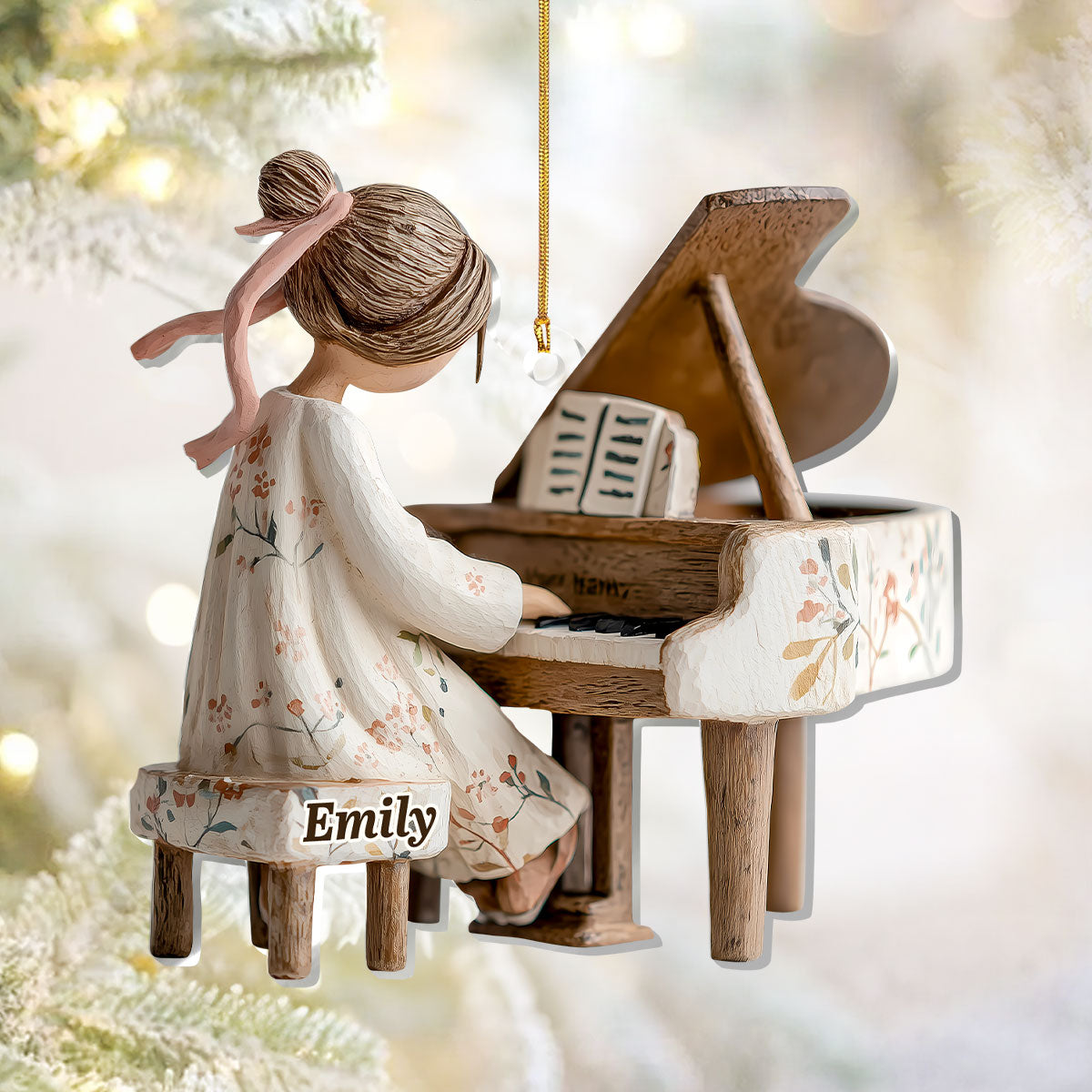 Personalized Piano Player Ornament for Kids - Christmas Decoration Ornament MagicInPrints