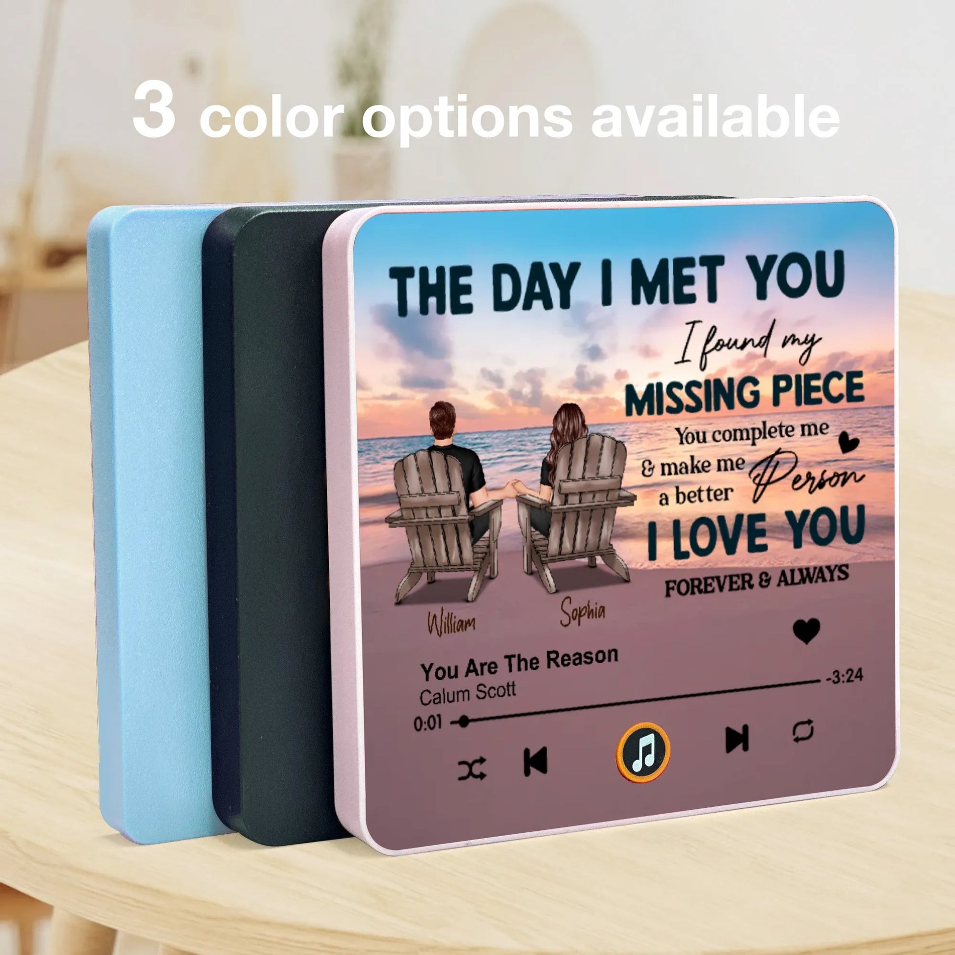 Personalized Music Plaque for Couples - Romantic Gift for Anniversaries Fridge Magnet MagicInPrints