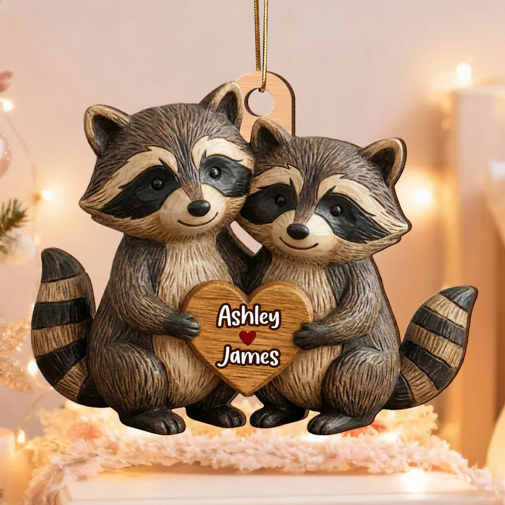 Personalized Animal Couple Ornament for Couples - Holiday Gift Ornament MagicInPrints