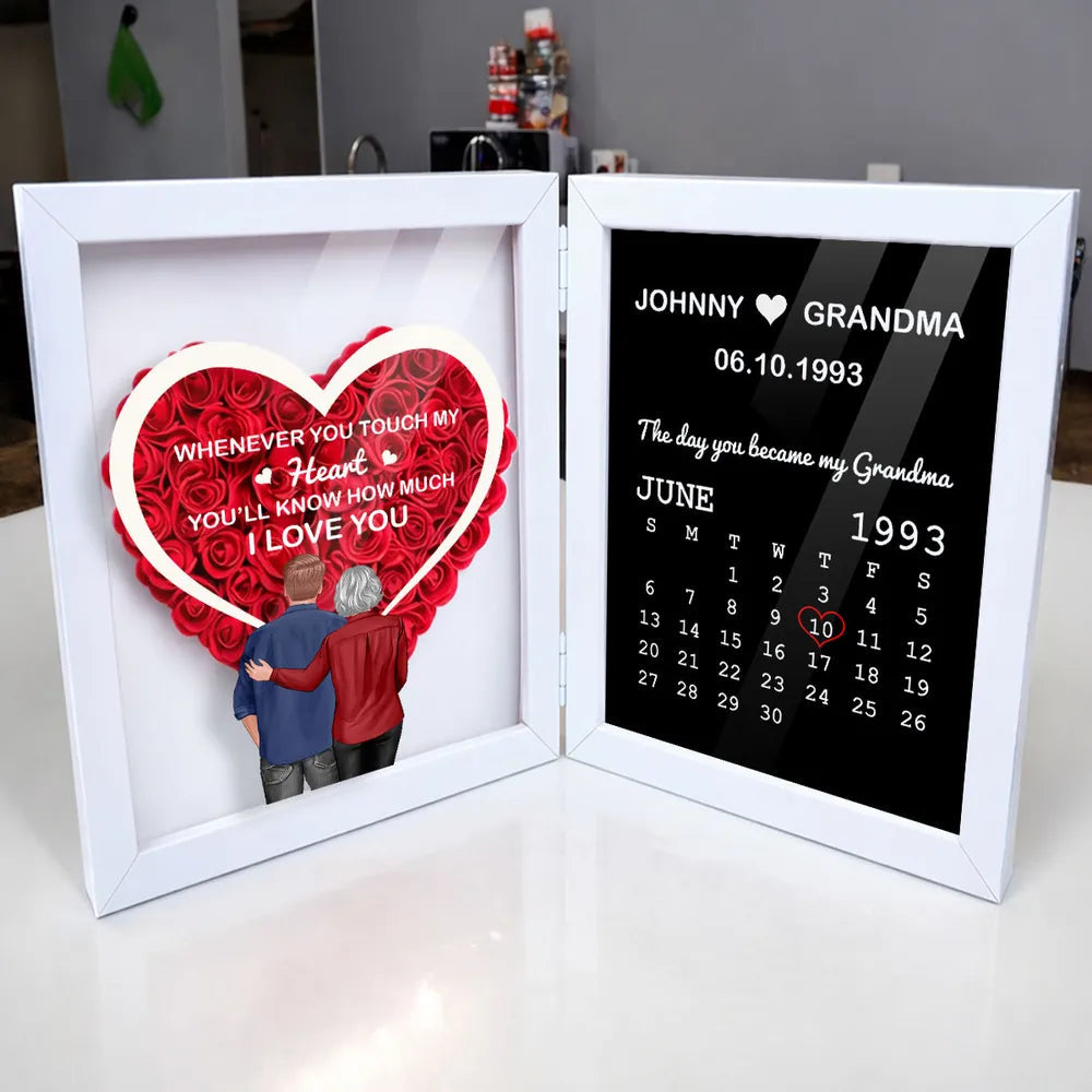 Personalized Heart Frame for Grandma - Sentimental Gift for Special Date Plaque MagicInPrints