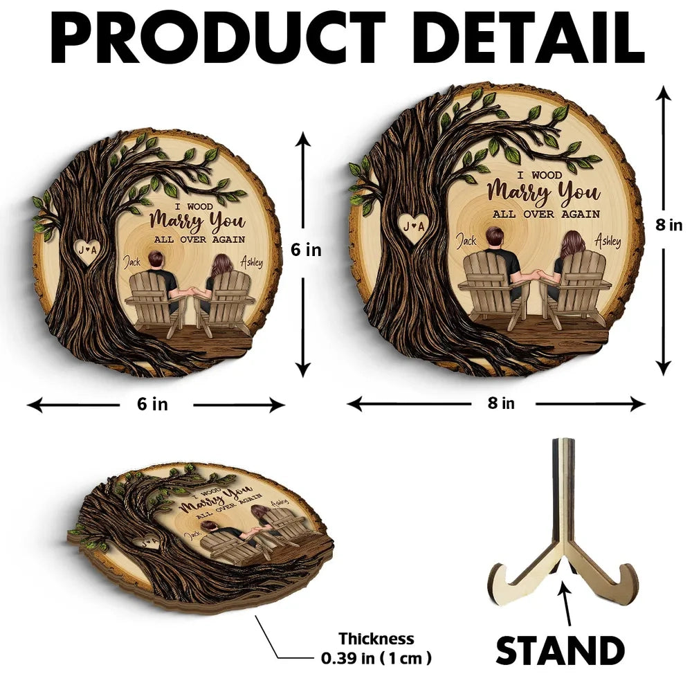 Personalized Wooden Plaque for Couples - You & Me Tree Design Plaque MagicInPrints