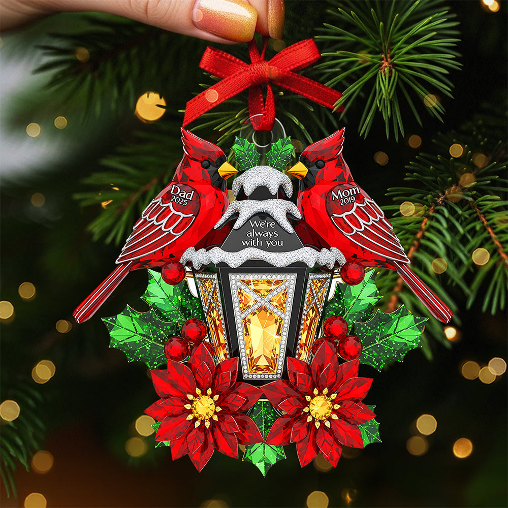 Memorial Cardinal Ornament - Personalized Gifts For Loved Ones Ornament MagicInPrints