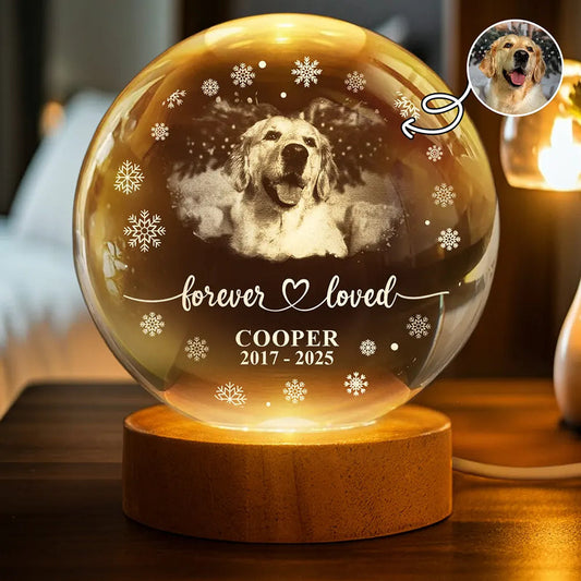 Custom Memorial Pet Photo LED Lamp for Pet Owners - Heartfelt Tribute Lamp MagicInPrints