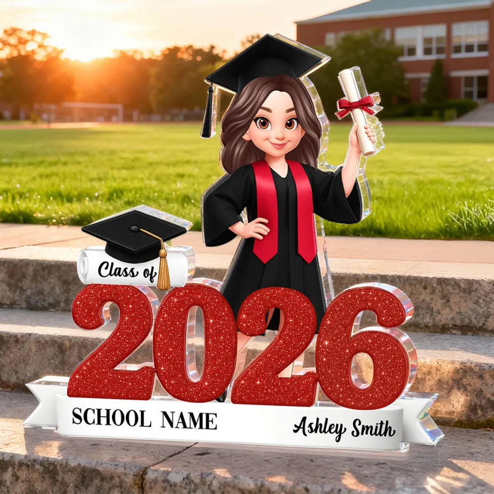 Custom Graduation Figurine for Class of 2026 - Personalized Keepsake Gift Plaque MagicInPrints