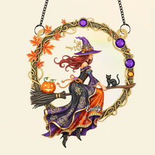 Load image into Gallery viewer, Enchanting Witch Suncatcher - Personalized Gifts for Witch Lovers Ornament MagicInPrints
