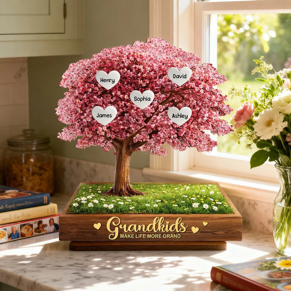 Personalized Family Tree Sculpture for Grandparents - Heartfelt Gift Plaque MagicInPrints