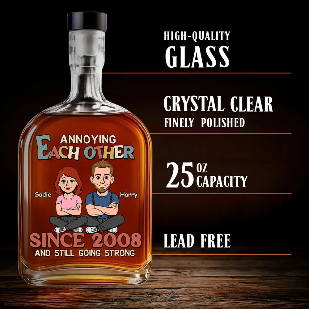 Personalized Whiskey Bottle for Couples - Funny Anniversary Gift Kitchen Supplies MagicInPrints