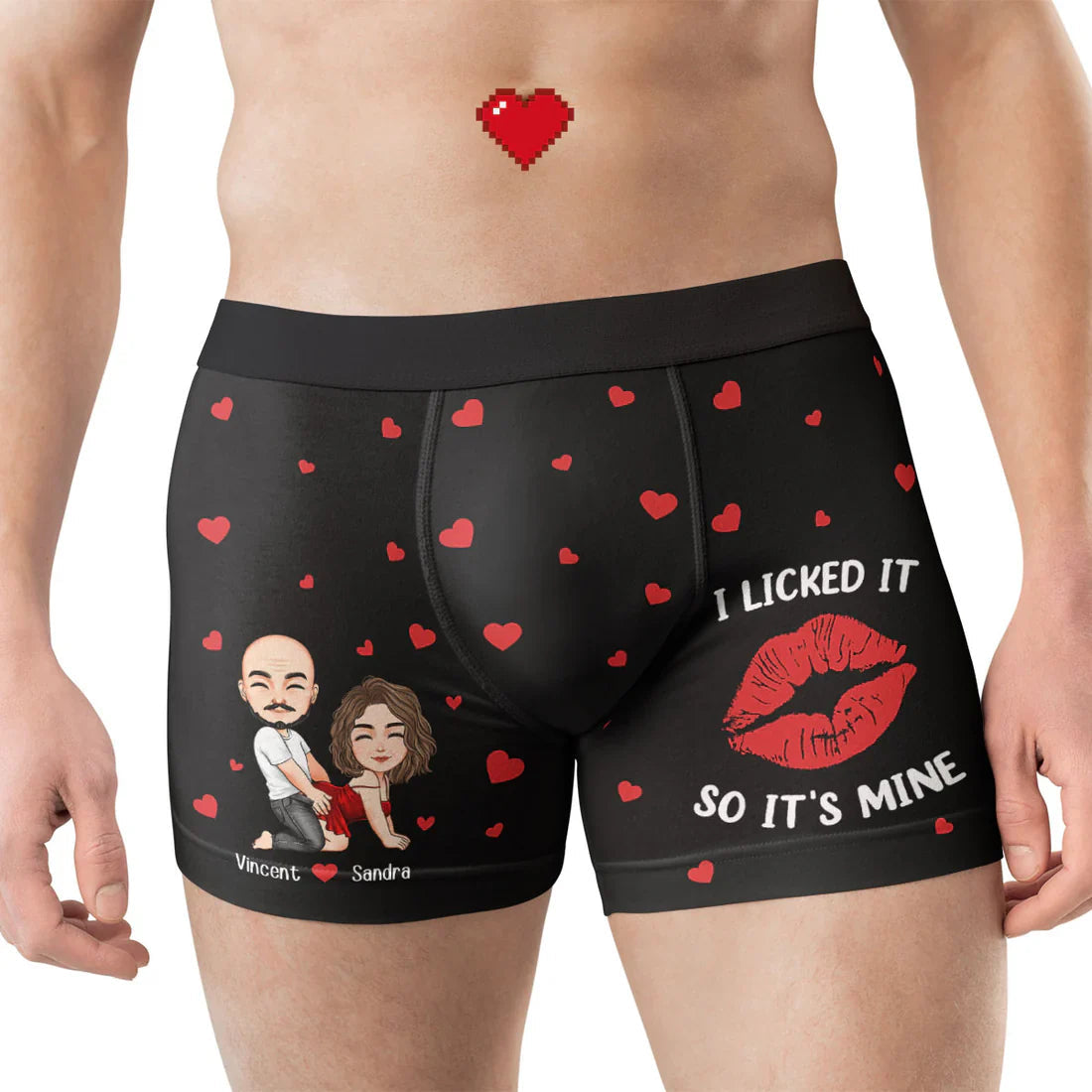 Personalized Men's Boxer Briefs Couples Gift - Romantic Valentine's Day Underwear MagicInPrints