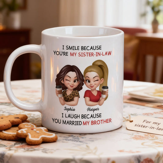Personalized Sister-in-Law Coffee Mug for Women - Funny Gift Idea Cup MagicInPrints