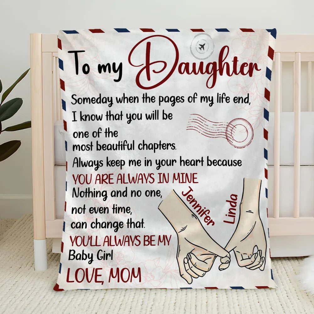 Custom Blanket for Daughter - Sentimental Gift from Mom - Personalized Keepsake Blanket MagicInPrints