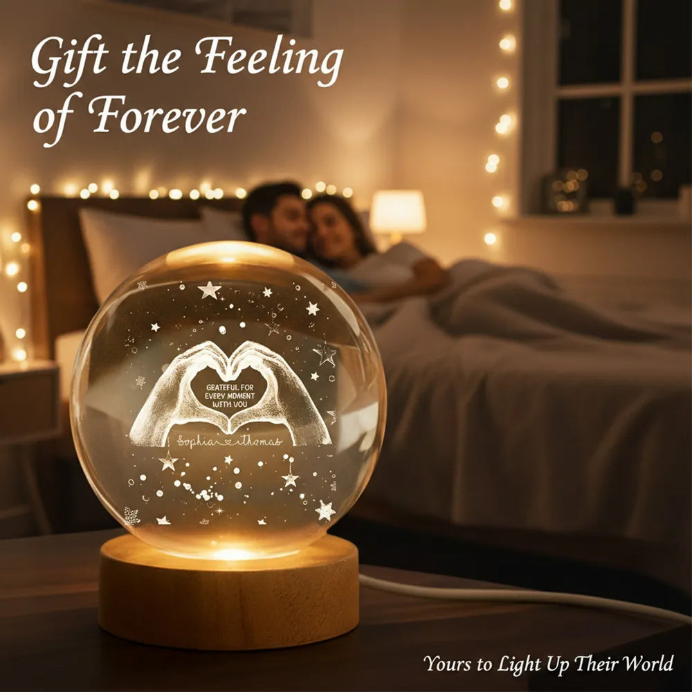 Personalized LED Night Light for Couples - Heartfelt Gift for Anniversaries Lamp MagicInPrints