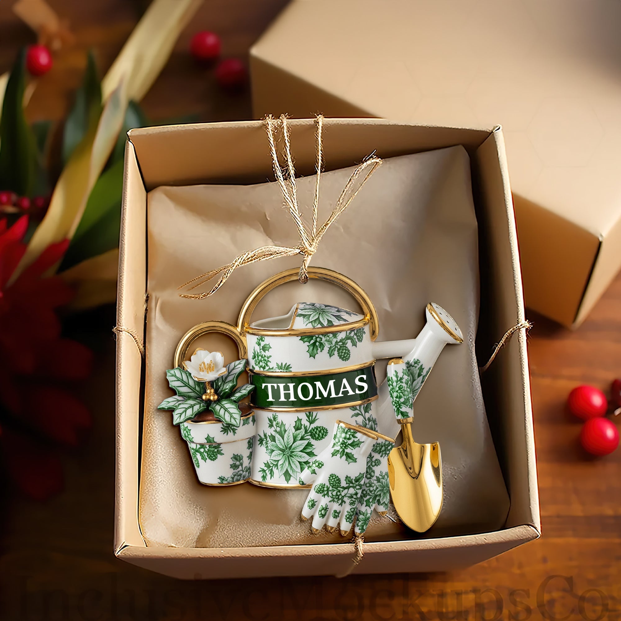 Grow Joy and Love - Personalized Garden Tools Acrylic Ornament - Custom Gift for Gardeners Ornament MagicInPrints