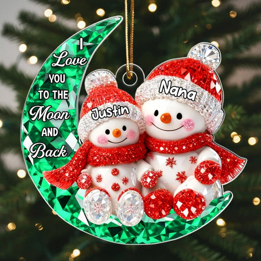 Personalized Snowman Family Ornament for Christmas - Heartfelt Holiday Gift Ornament MagicInPrints
