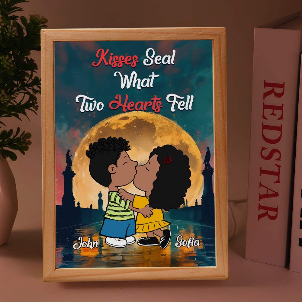 Custom Cartoon Couple Light Frame – Perfect Personalized Gift for Couples Light Picture Frame PopCulturePrints