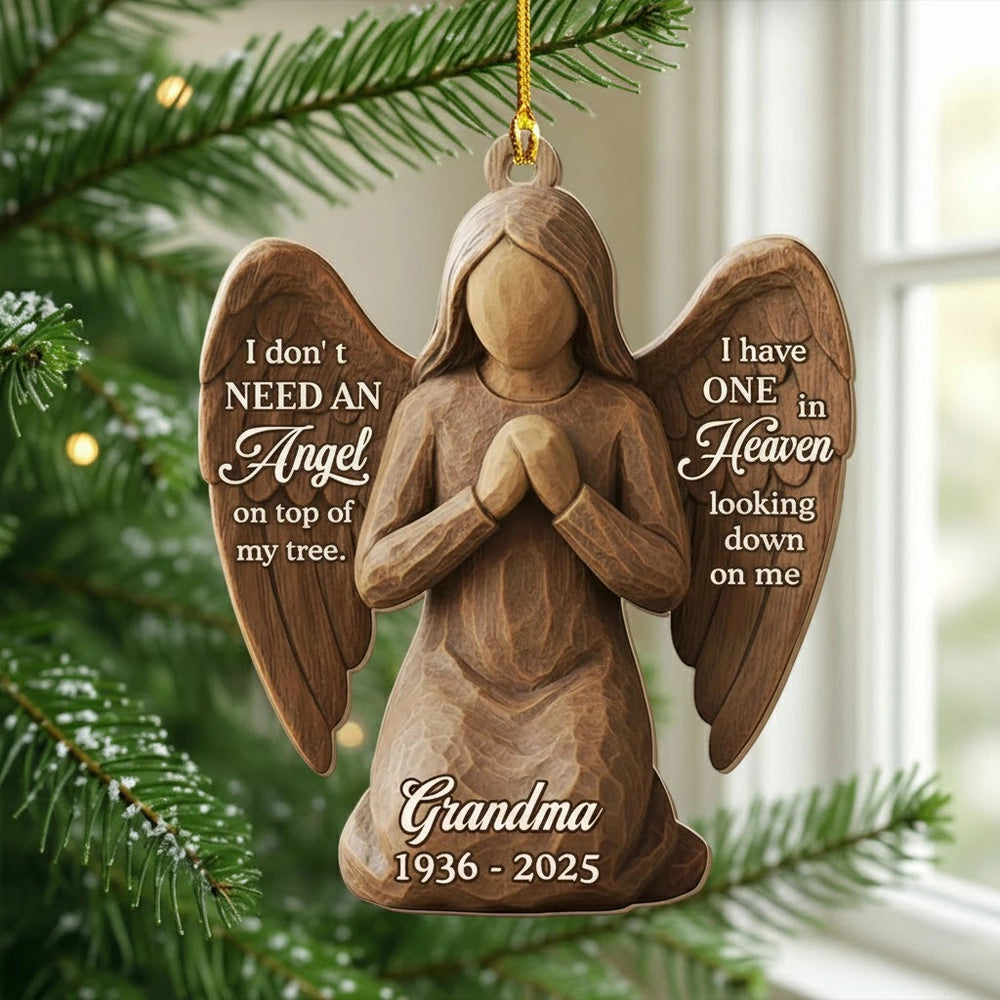 Personalized Memorial Angel Ornament for Grandma - Sentimental Christmas Keepsake Ornament MagicInPrints