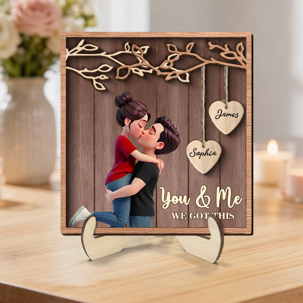 Personalized Couple Wooden Plaque - Romantic Gift for Anniversaries Plaque MagicInPrints