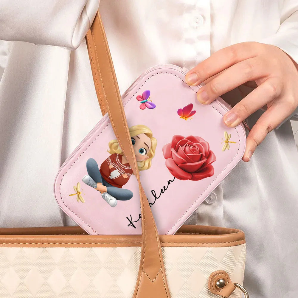 Custom Name Makeup Case with Mirror for Girls - Personalized Gift Beauty Tools MagicInPrints