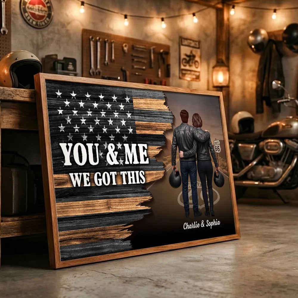 Custom Motorcycle Couple Print for Partners - Riding Partners Since 2020 Poster or Canvas MagicInPrints