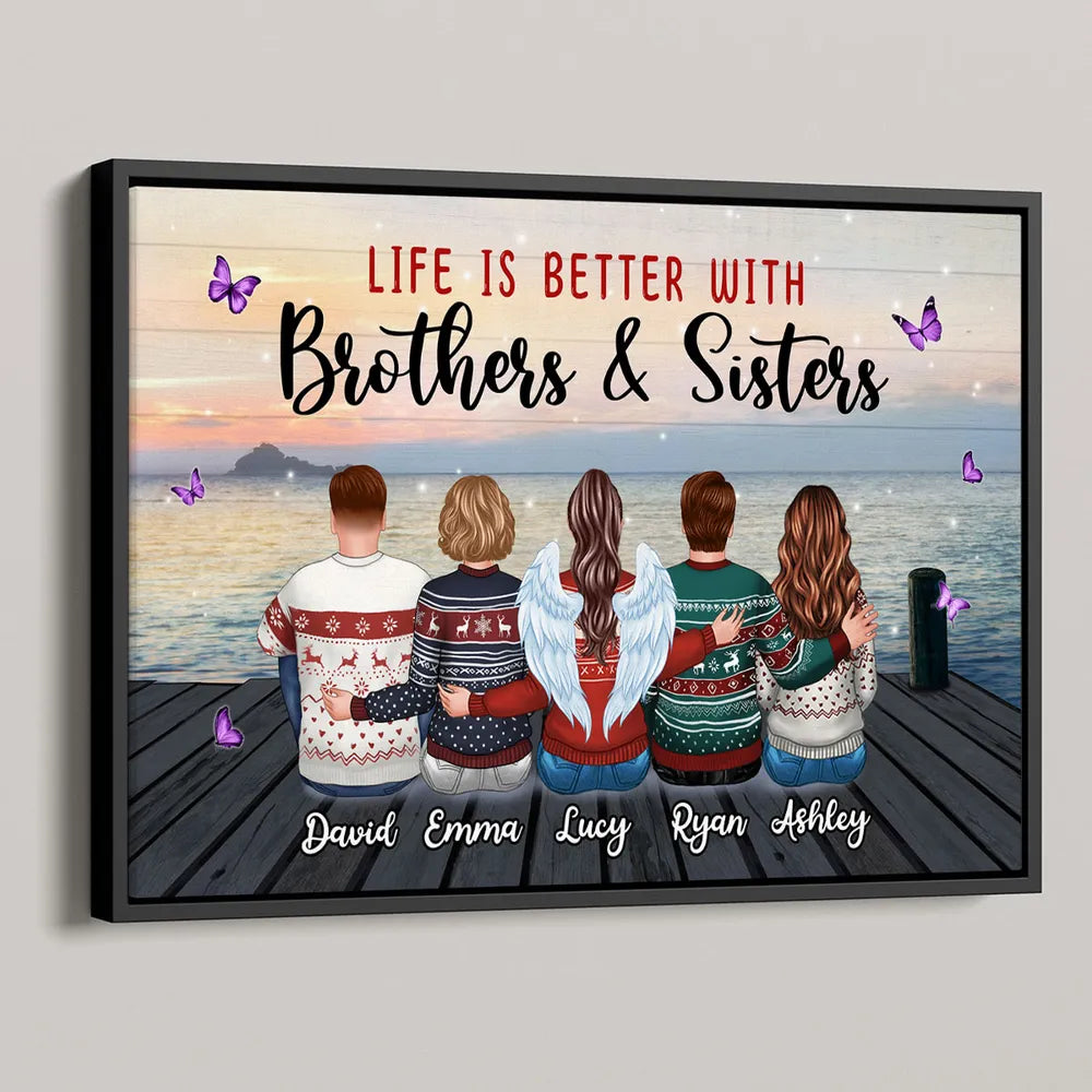 Personalized Sibling Canvas Art for Family - Sentimental Gift for Home Decor Poster or Canvas MagicInPrints