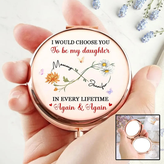 Personalized Compact Mirror for Daughter - Sentimental Gift from Mom Beauty Tools MagicInPrints