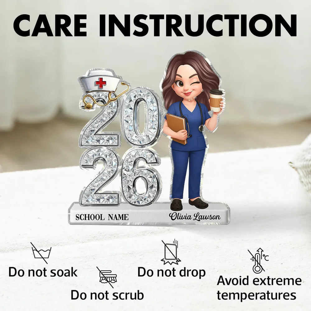 Custom Nurse Graduation Keepsake for 2026 - Personalized Gift for Nursing Students Plaque MagicInPrints