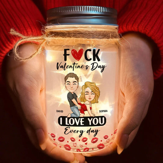 Personalized LED Mason Jar for Couples - Romantic Gift for Valentine's Day Lamp MagicInPrints